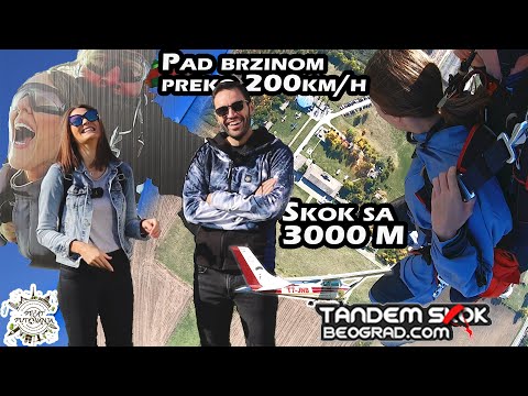 Skok sa 3000m padobranom | Tandem skok Beograd | Ep. 5 Pad brzinom preko 200 km/h