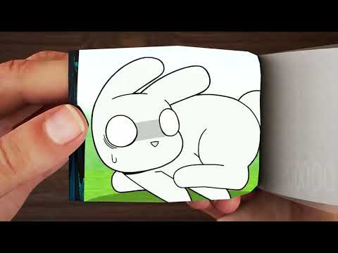 EPIC Sims Rabbit Break: Minecraft Anime Flip Book!