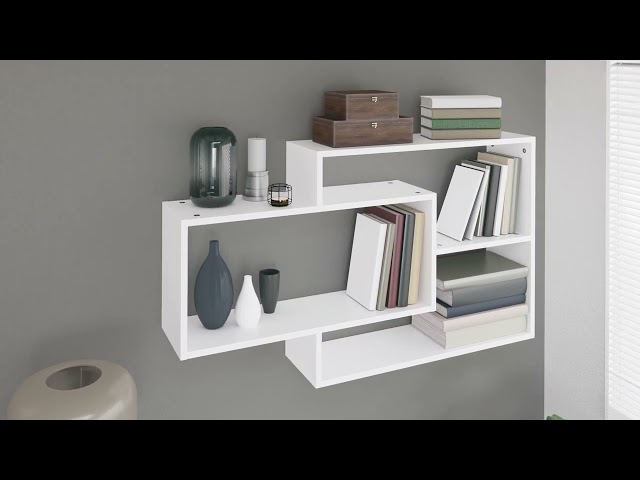 Video teaser per 800324 vidaXL Wall Shelves White 104x20x58,5 cm Engineered Wood
