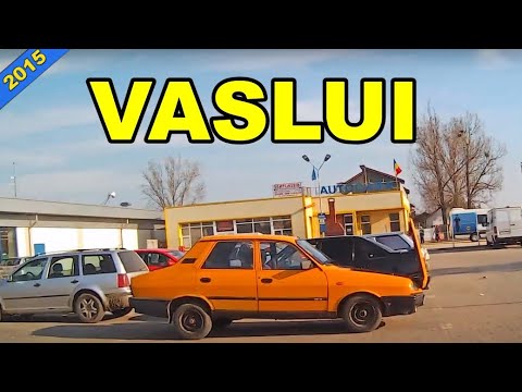 Orasul VASLUI traseu Traian - Crucea Garii - Decebal - Autogara Lidl martie 2015 video Full HD