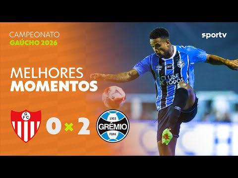 Gols e lances de Guarany de Bagé x Grêmio