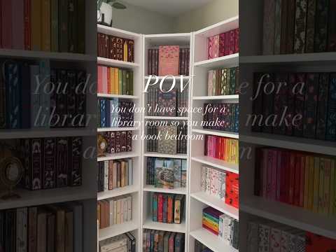 Don’t have room for a library? Make a book bedroom! #library #thatsmybookshelf #booktok #booktube