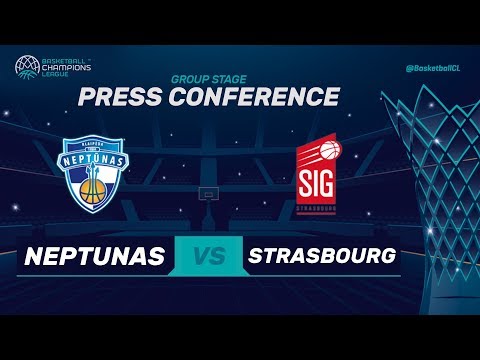 Neptunas Klaipeda v SIG Strasbourg - Press Conference - Basketball Champions League 2017-18