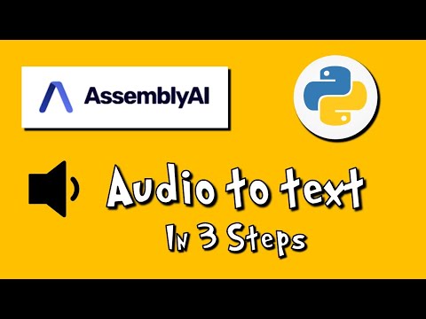  Audio to text using Python in 3 Main Steps | Transcribe MP3 | FREE | AssemblyAI | Beginner