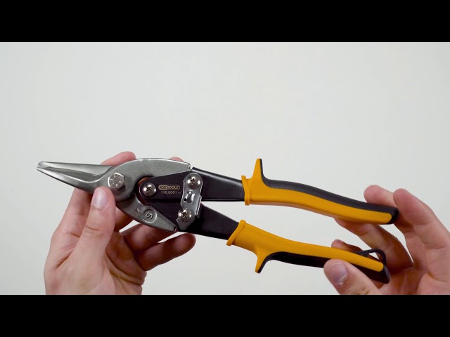 Video teaser for KS TOOLS 118.0051 Hebel-Blechdurchgangsschere gerader Schnitt (Unboxing)
