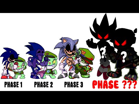 FNF Comparison - All Phases Battle Flippy VS Sonic.Exe - Friday Night Funkin' Animation