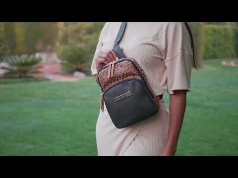 New! Criss-Cross Sling in Leopard by Petunia