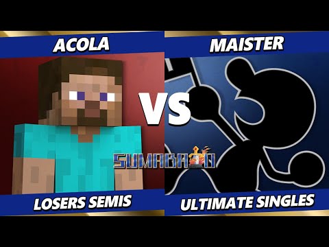 Sumabato 51 LOSERS SEMIS - Acola (Steve) Vs. Maister (Game & Watch) Smash Ultimate - SSBU