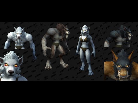 WoW Shadowlands Alpha New Worgen Customization Options PREVIEW