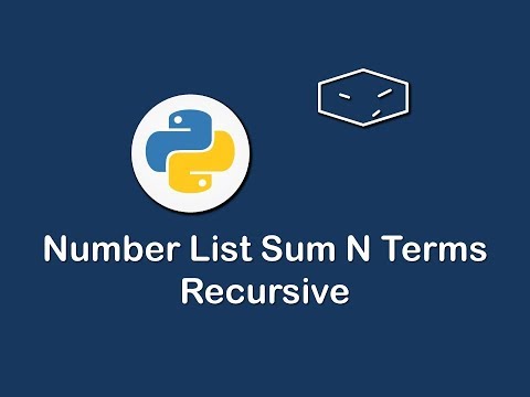 number list sum n terms recursive in python 