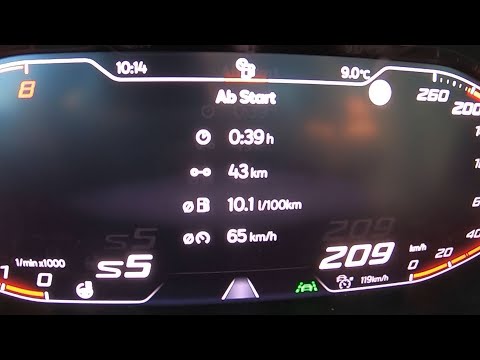 Tachovideo Seat Ateca 2.0 TSI 190PS DSG 4Drive 0-100 kmh kph 0-60 mph Beschleunigung Acceleration