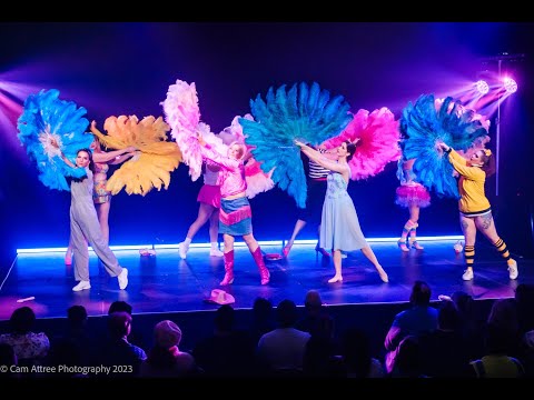 Feather Fan Dance students perform What Was I Made For - The Bombshell Burlesque Academy