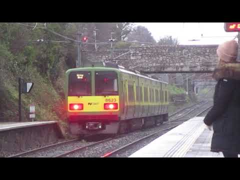 Irish Rail 8600 class dart train departing Glenageary Station, Co Dublin