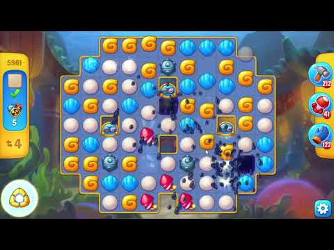 Fishdom 5961 Level - 16 moves - NO BooSTERS