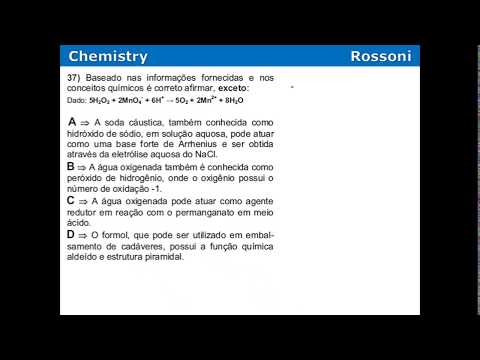 Acafe 2015 1 Medicina - Q37 Obtenção de soda cáustica, água oxigenada e formol