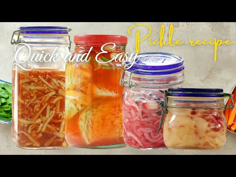 Easy Homemade Pickles Recipe | How to Make Quick Asian Pickles | Quick and easy Pickle recipe