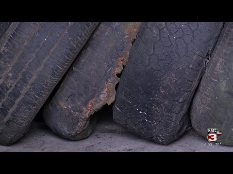 LCG: Drop off old tires at storage yard, not road