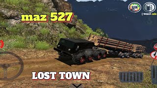 maz 537 truck gameplay | rthd gameplay | lost town | #offroad