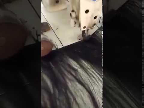 How to make hair bundles by 3 machine weft machine,wow !