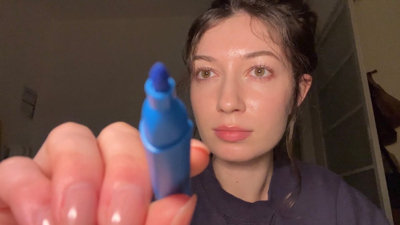 ASMR doodling on your face (soft spoken, lofi)