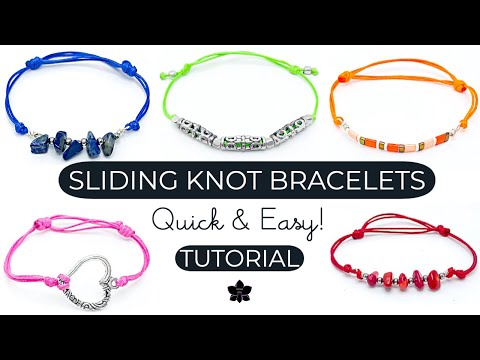 Easy Adjustable Sliding Knot Bracelet, DIY Jewelry Tutorial