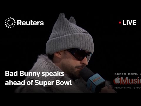 LIVE: Bad Bunny speaks about Super Bowl halftime show performance