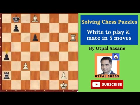 White to play & mate in 5 moves for Beginners (Puzzle #186)