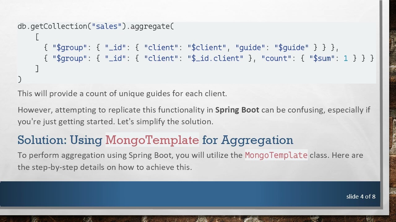 How to Perform MongoDB Aggregation in Spring Boot