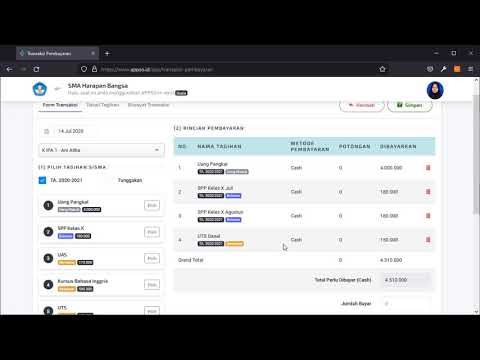 Tutorial Transaksi Pembayaran Sekolah
