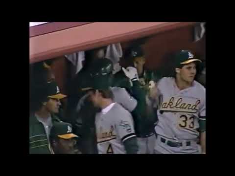 Dave Henderson hits a homerun off Scott Garrelts (1989 World Series Game 3)