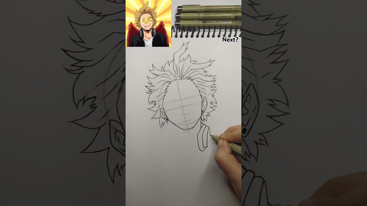 How to draw hawks✨#hawks #myheroacedemia #viralvideo #anime #animeedit #shorts #hawksedit  #hawk