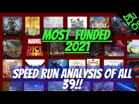 My Thoughts On ALL 2021 Kickstarter/Gamefound Million $$ Board Games!!! 39 Games In 43 Minutes!!