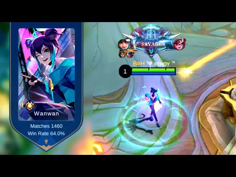 WANWAN M WORLD NEW SKIN SAVAGE ON FIRST GAME 😍🔥 - MOBILE LEGENDS (MLBB)