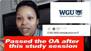 WGU D322 Intro To IT Study Session // WGU Software Engineering Degree | Part 1