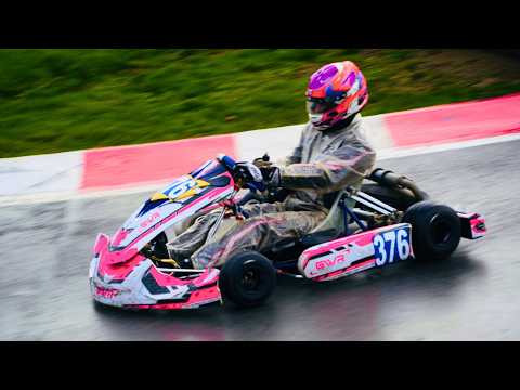 Senior Rotax Onboard Helmet Cam @ PF International Kart Circuit | Full Wet