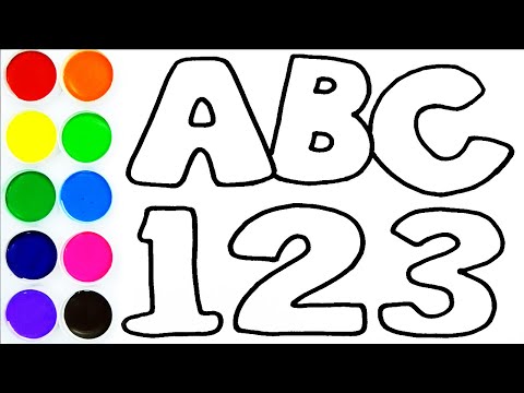 Aprende Dibujar y Colorear ABC y el 123 - Dibujos Para Niños - Learn Colors | FunKeep Art