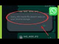 Fix Whatsapp | Sorry, this media file doesn't exist on your internal storage