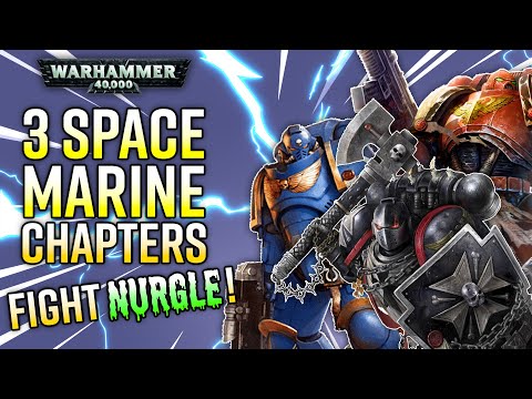 3 SPACEMARINE CHAPTERS v NURGLE SWARM! | Warhammer 40K | MODDED UEBS2