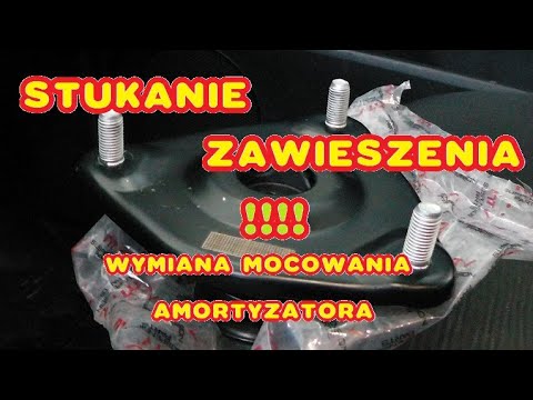 STUKANIE ZAWIESZENIA , WYMIANA GÓRNEGO MOCOWANIA  AMORTYZATORA