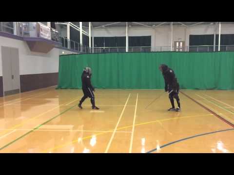 AHF Nick Thomas vs Tom - rapier sparring - Playback 1/4 normal speed - Recorded 120fps