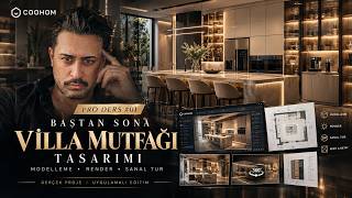 Coohom ile Sıfırdan Lüks Villa Mutfağı Tasarımı | Modelleme, Aydınlatma & Sanal 
