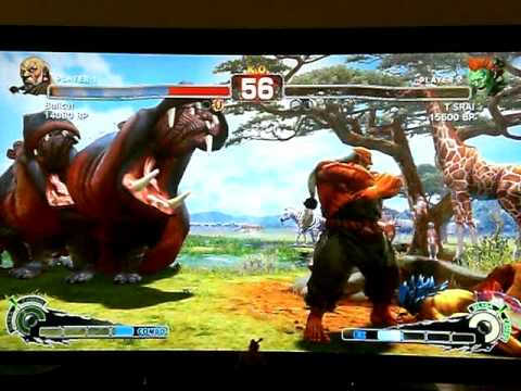 Bullcat [Gouken] vs T SRAI [Blanka] SUPER STREET FIGHTER 4   Japanese Online Ranked Matches