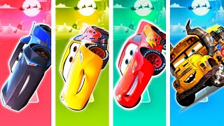 Team Cars Jackson Storm Vs Cruz Ramirez Vs Lightning Mcqueen Vs Miss Fritter | Tiles Hop Edm Rush