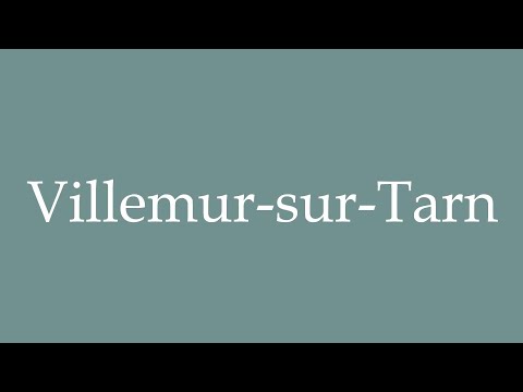 How to Pronounce ''Villemur-sur-Tarn'' Correctly in French