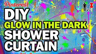 DIY Glow in the Dark Shower Curtain - Man Vs Pin