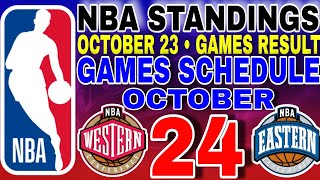 Nba Standings Today October 23, 2025 | Games Result | Games Schedule October 24, 2025