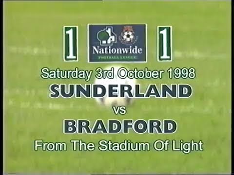 Bradford City - Road to the Premiership. 1998-99 Season. Match 15 vs Sunderland *RE-UPLOAD*