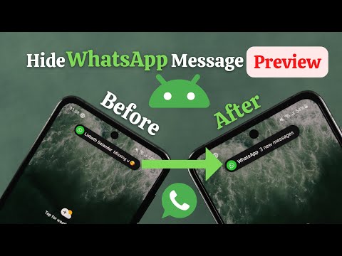 How to Turn Off WhatsApp Message Preview in the Notification Bar! [Hide Preview]