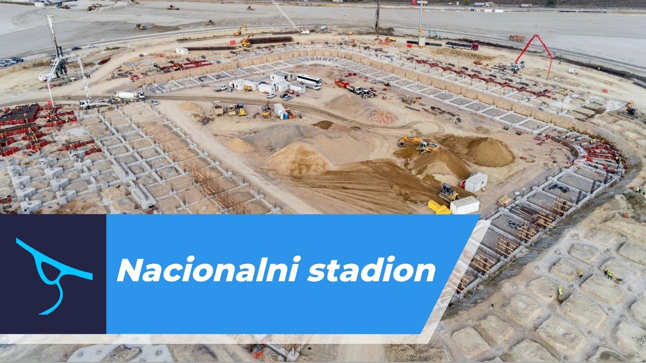 Izgradnja temelja Nacionalnog stadiona u Surčinu - Oktobar 2024.