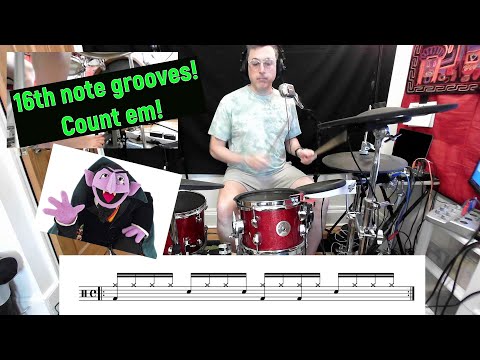 7 Intermediate 16th Note Drum Grooves - Intermediate Drum Lesson